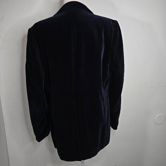 Vintage Cortefiel Velvet Dinner Jacket 44 Wide Lapel Velvet Tuxedo Jacket Blazer - Picture 7 of 11